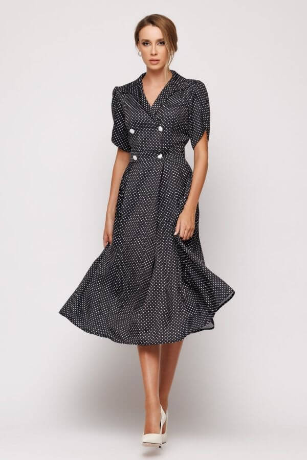 rochie sacou cu buline stil retro chic rochie sacou cu buline stil retro chic