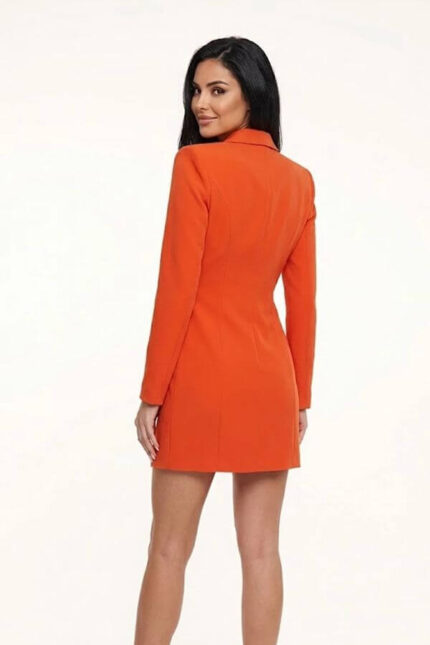rochie sacou cambrata portocalie